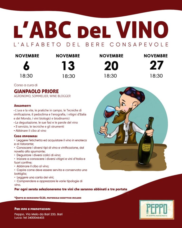 ABC del Vino - Peppo, dal 6 Novembre 2022